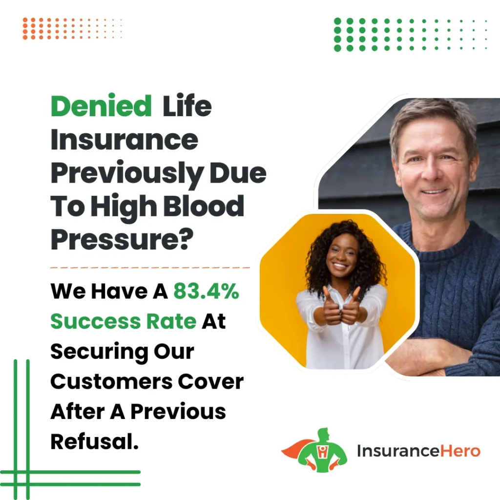 Have you been denied life insurance due to high blood pressure? Insurance Hero can help.
