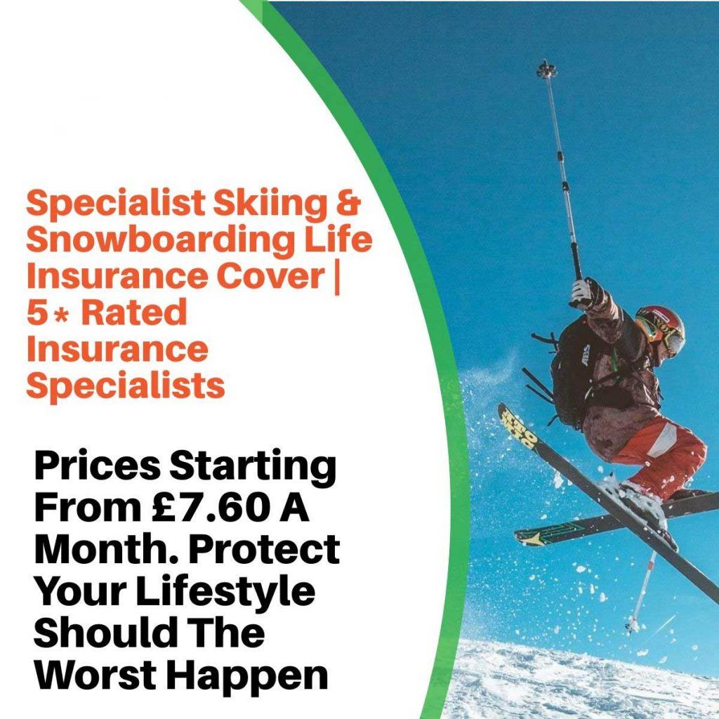 skiing snowboarding life insurance image