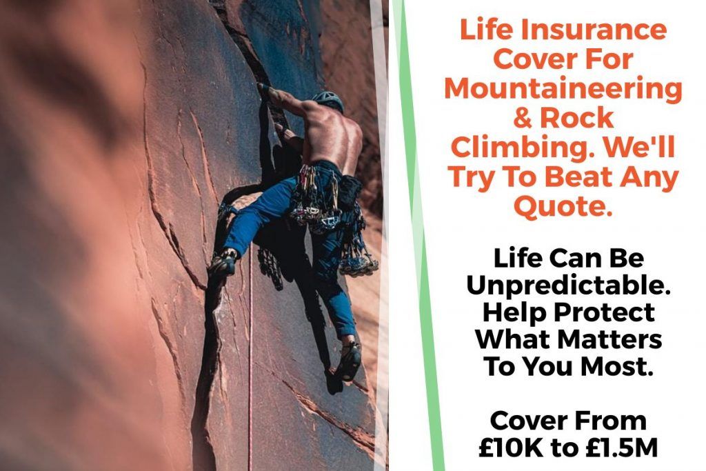 Mountaineering & Rock Climbing Life Insurance Cover rock climbing life insurance