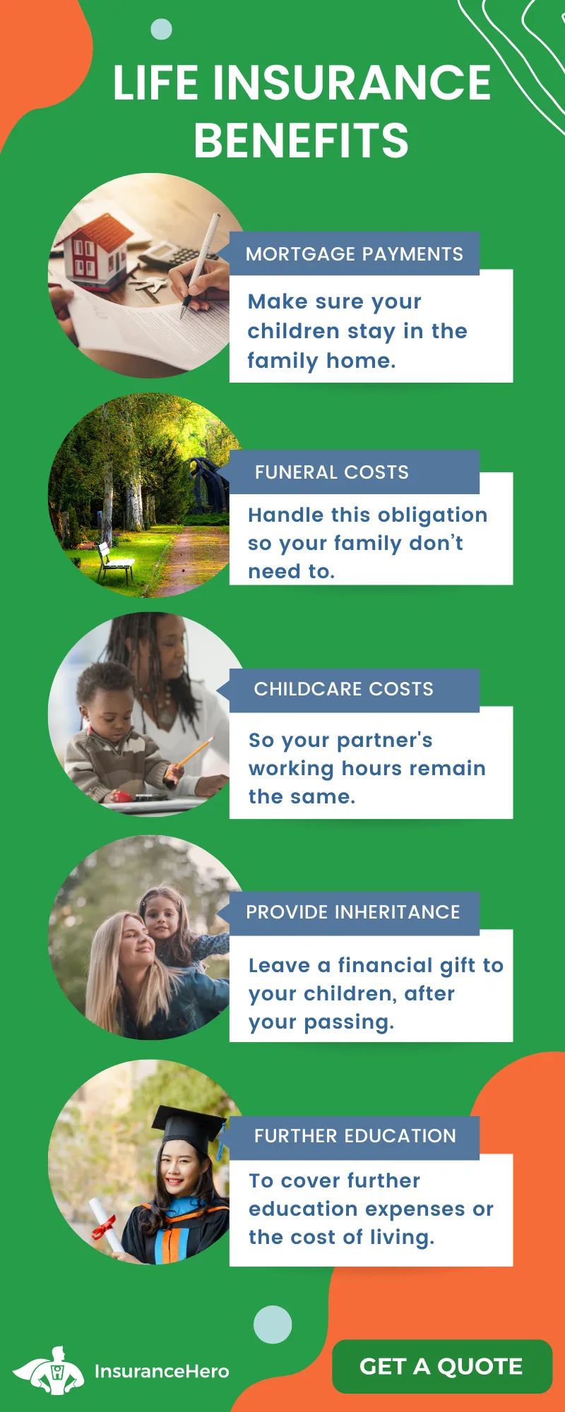 some benefits of life insurance infographic
